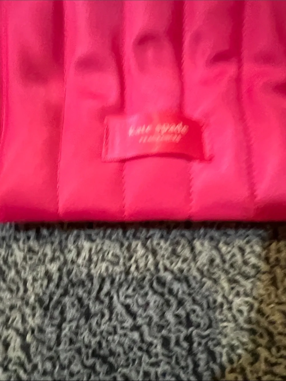 kate spade Hot Pink Nylon Cosmetic Pouches with Gold Hardware - Set of 2